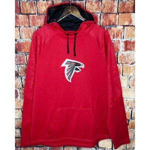 Atlanta Falcons NFL Spellout Hoodie Men’s XXL Sweatshirt Red Fanatics Logo